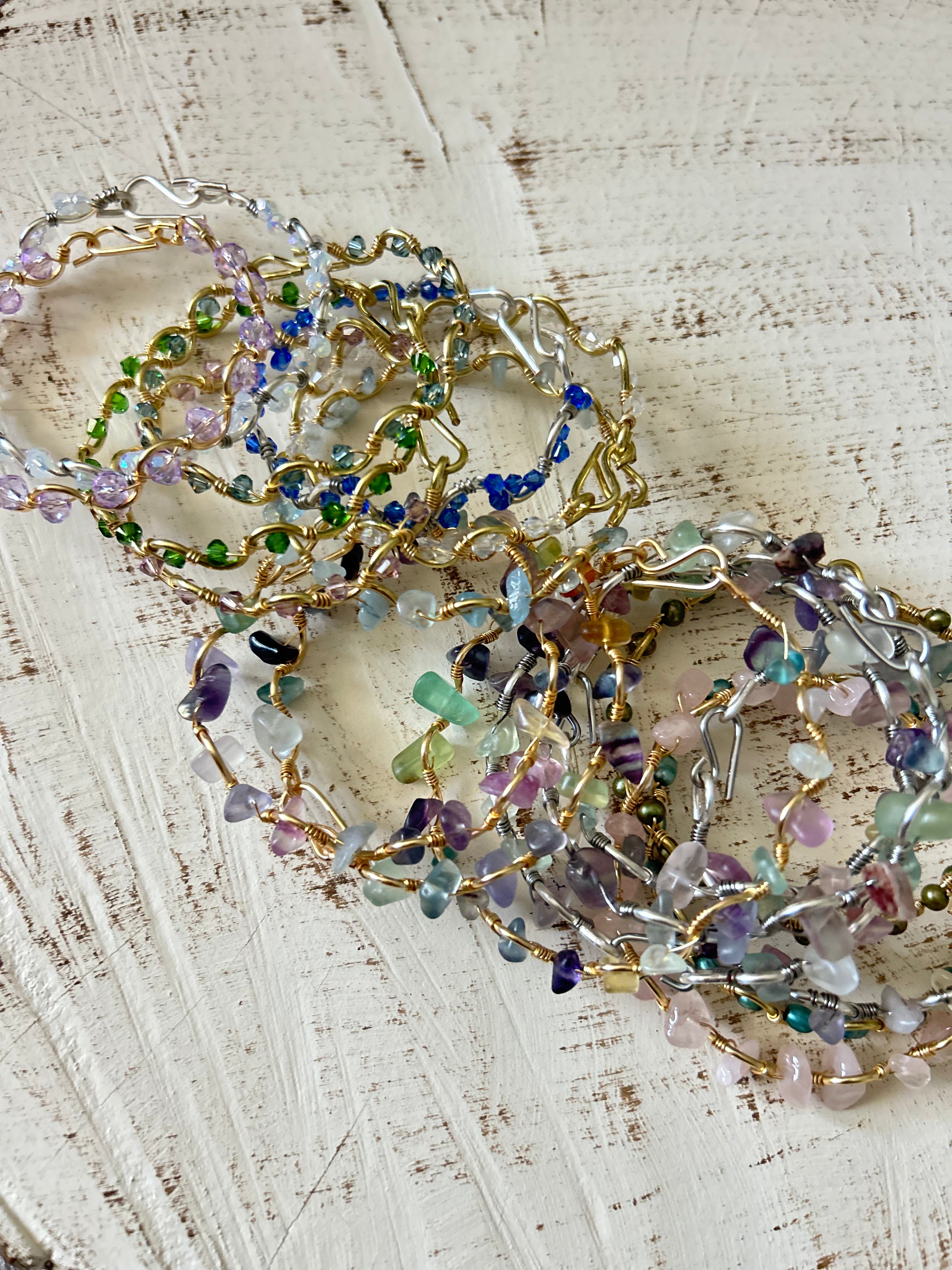 The Woven Stone Bracelet- Customizable