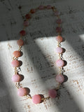 Pink opal necklace