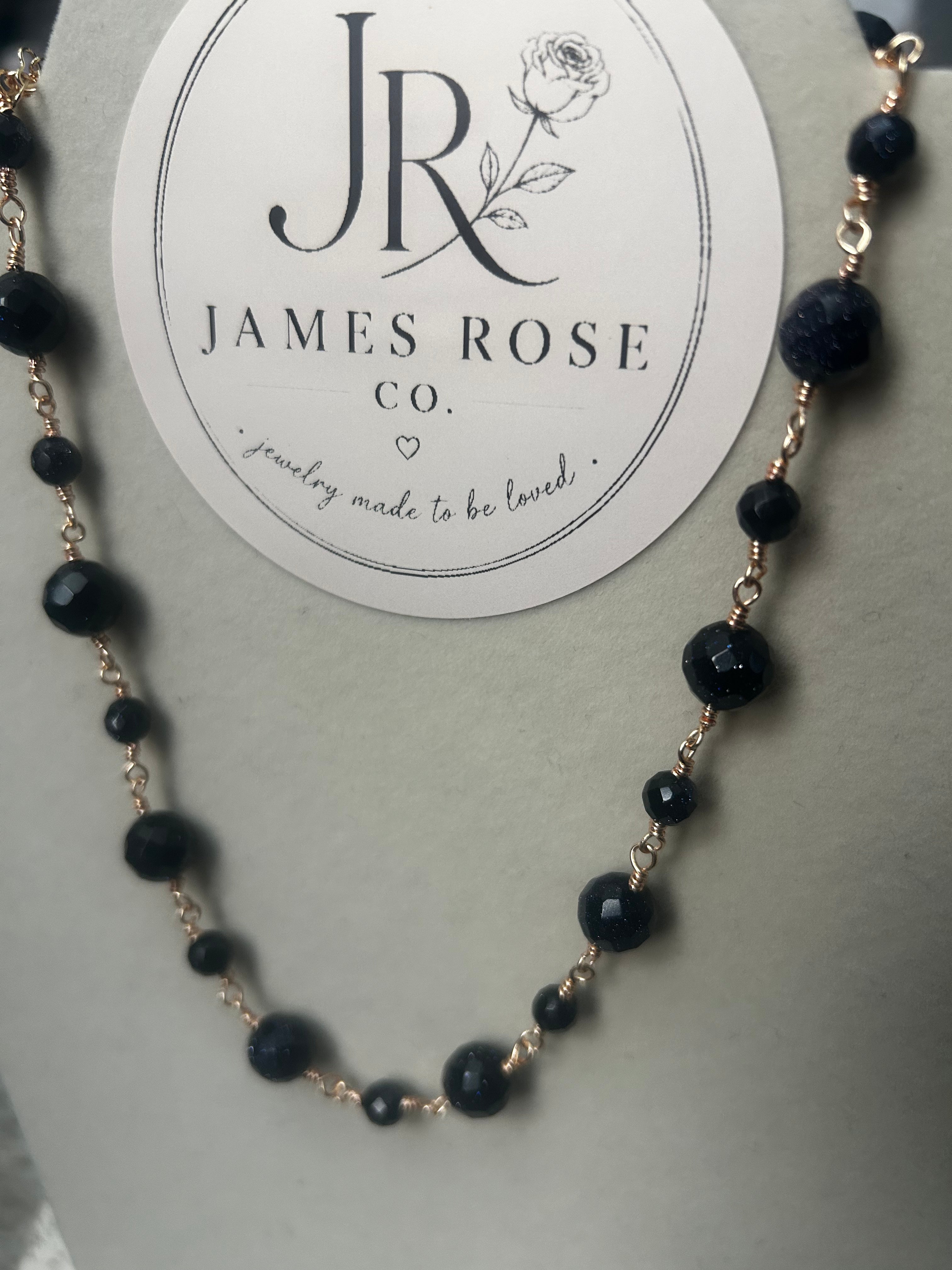 Blue Goldstone necklace