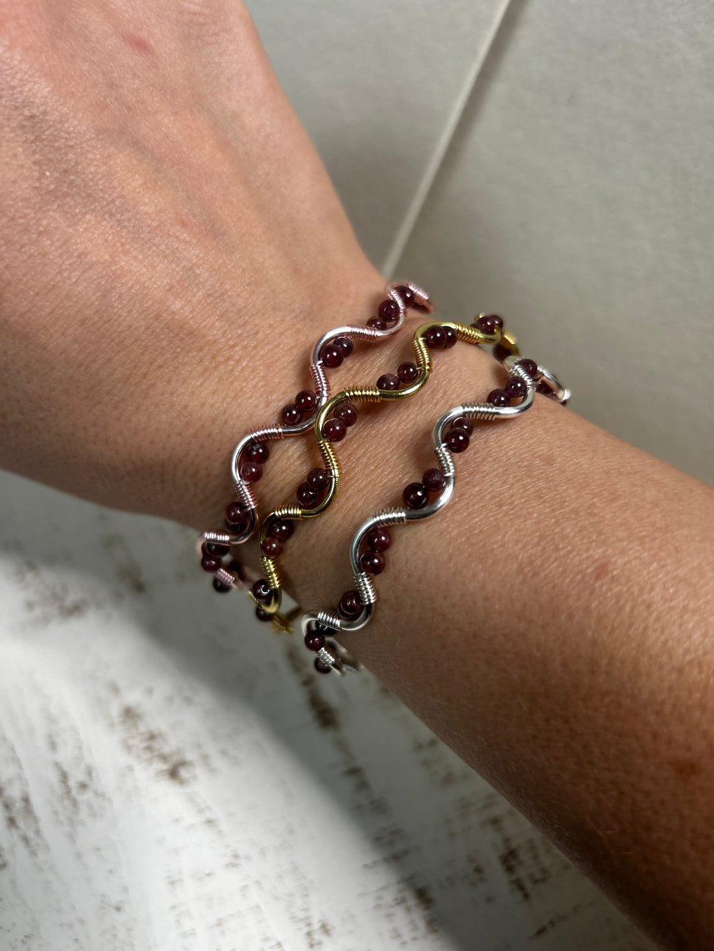 The Garnet Twist Bracelet