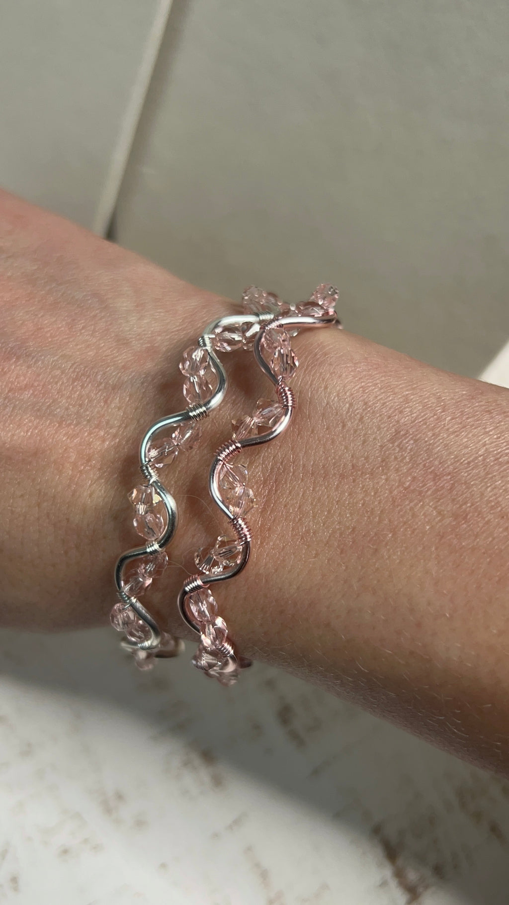 The Blush Crystal Twist Bracelet