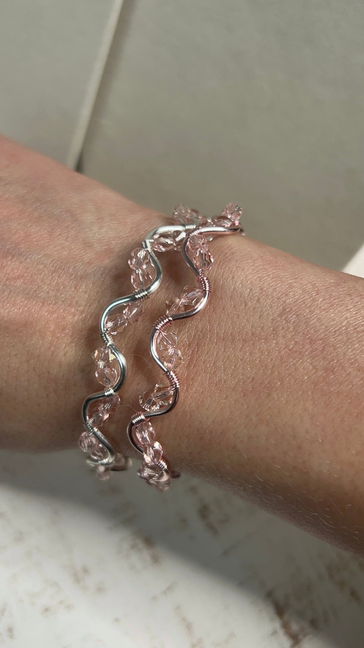 The Blush Crystal Twist Bracelet