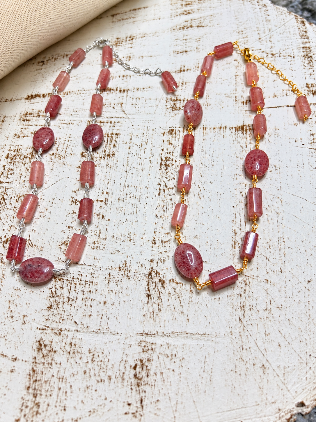 Strawberry Quartz Necklace