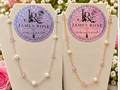 Blush Sparkle and Pearl Necklace