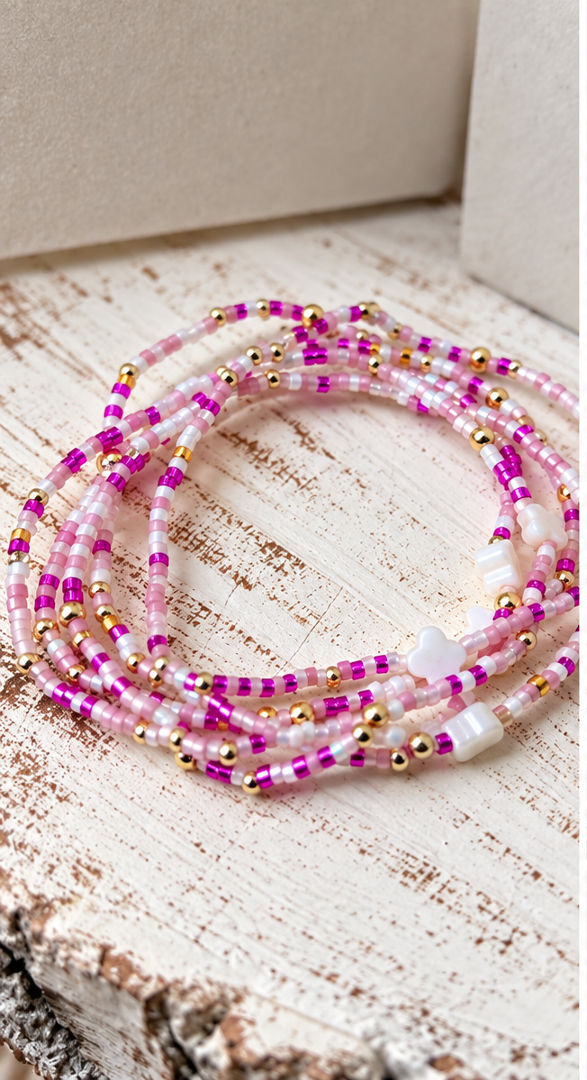 Shades of Pink Stretch Bracelet