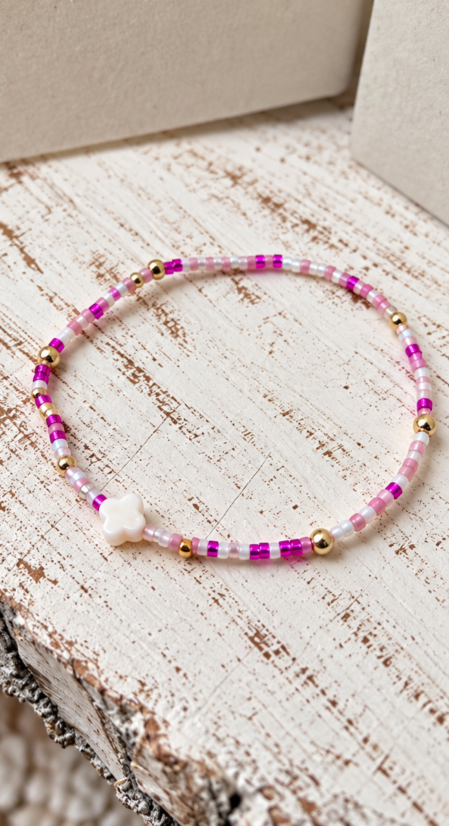 Shades of Pink Stretch Bracelet