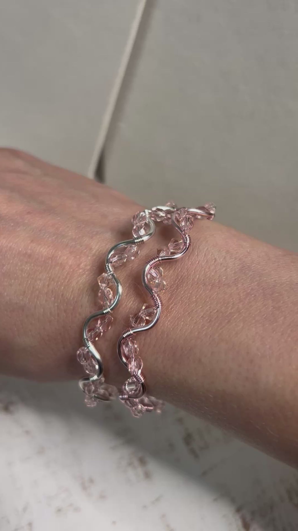 The Blush Crystal Twist Bracelet
