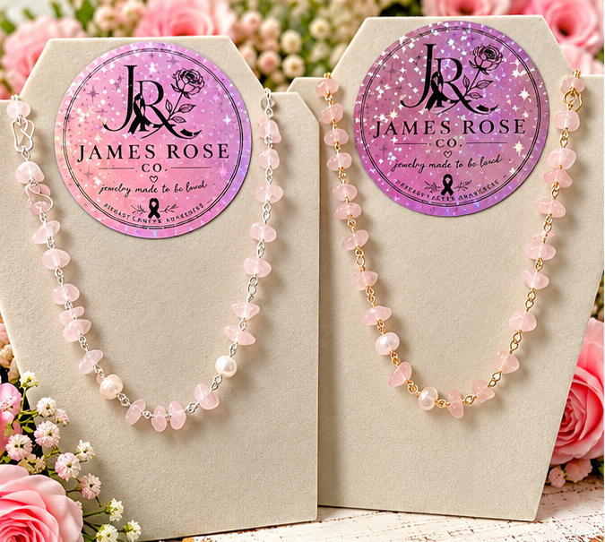 Rose Quartz and Freshwater Pearl Necklace
