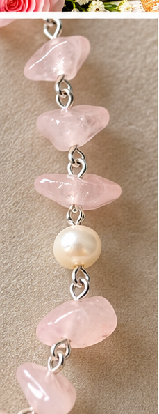 Rose Quartz and Freshwater Pearl Necklace