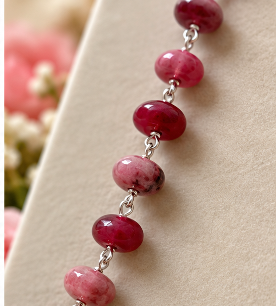 Dyed Jade Rondelle Necklace