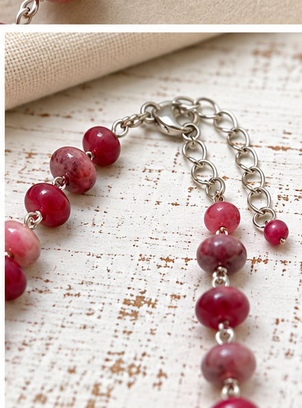 Dyed Jade Rondelle Necklace